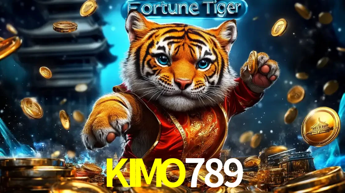 Imagem promocional do jogo de slot Fortune Tiger, com um tigre majestoso em traje tradicional cercado por uma fortuna em moedas de ouro, disponível agora no cassino KIMO789.